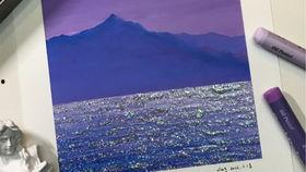 星空水粉画教程视频